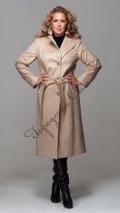 Элегантное классическое пальто для дам с поясом