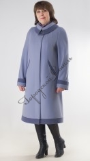 Пальто женское  комбинированное больших размеров